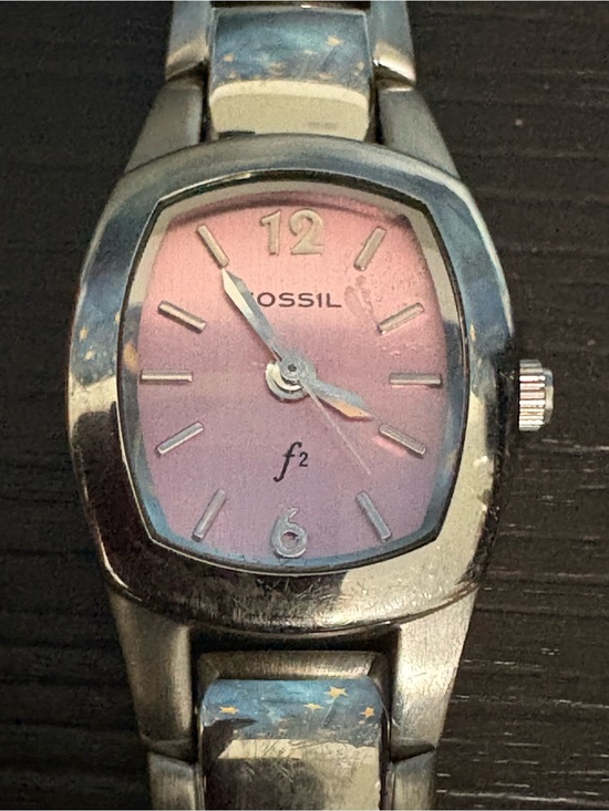 Fossil Accessories - Vintage Fossil ES-9858 women’s stainless steel quartz watch pink. NOS with box